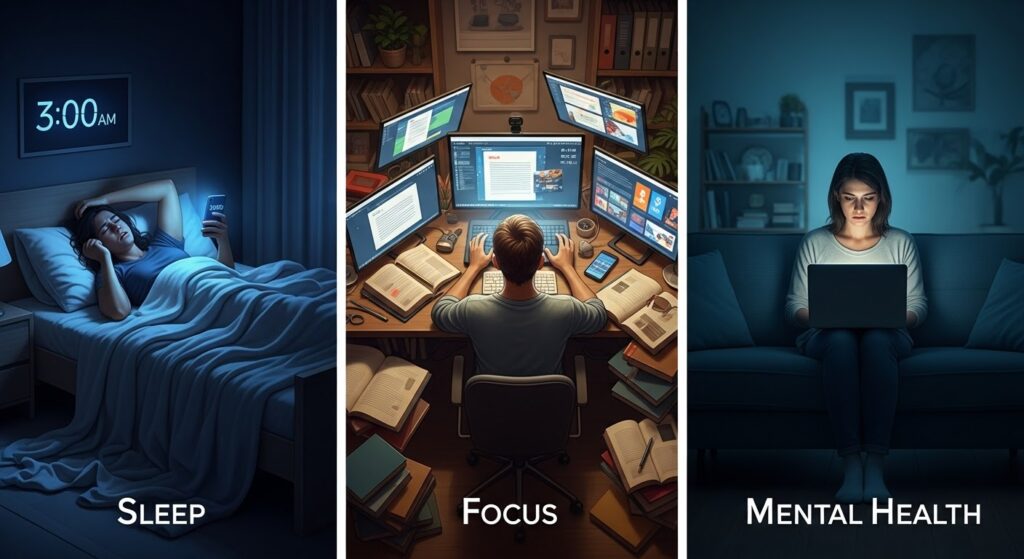 How screens impact sleep, focus, and mental health